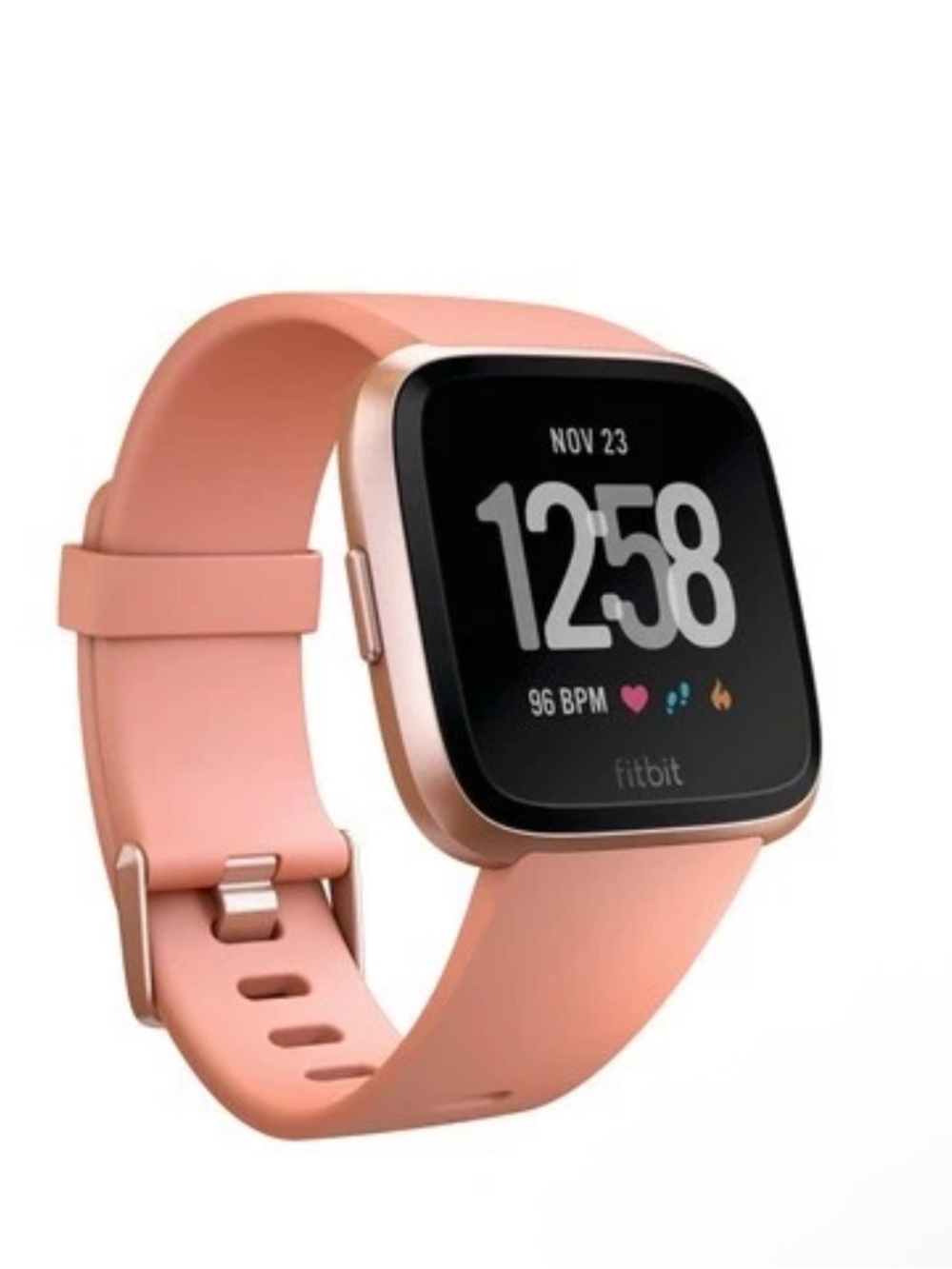 fitbit Versa Lite Pink with Rose Gold Case Smartwatch